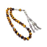 Tiger Eye, Natural Stone Rosary 33' 8mm.