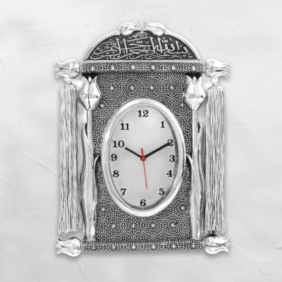 Laleli Ferman Saat - Gümüş Renk - Ebat : 43 x 59 cm.