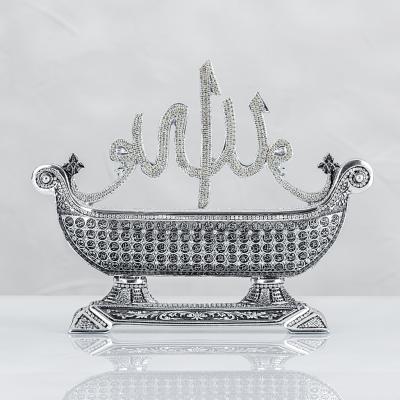 Gemi Esmaül Hüsnalı Allah Lafızlı - Gümüş Renk - Ebat : 30 x 24  cm.