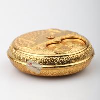 Büyük Metal Kokuluk, Esans Kabı, Koku Sürme Kabı, Altın Rengi - 6 cm.
