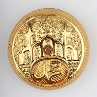 Küçük Metal Kokuluk, Esans Kabı, Koku Sürme Kabı, Altın Rengi - 5 cm.