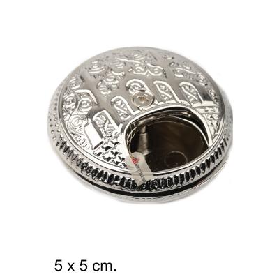 Küçük Metal Kokuluk, Esans Kabı, Koku Sürme Kabı, Gümüş Rengi - 5 cm.