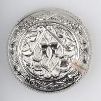 Küçük Metal Kokuluk, Esans Kabı, Koku Sürme Kabı, Gümüş Rengi - 5 cm.